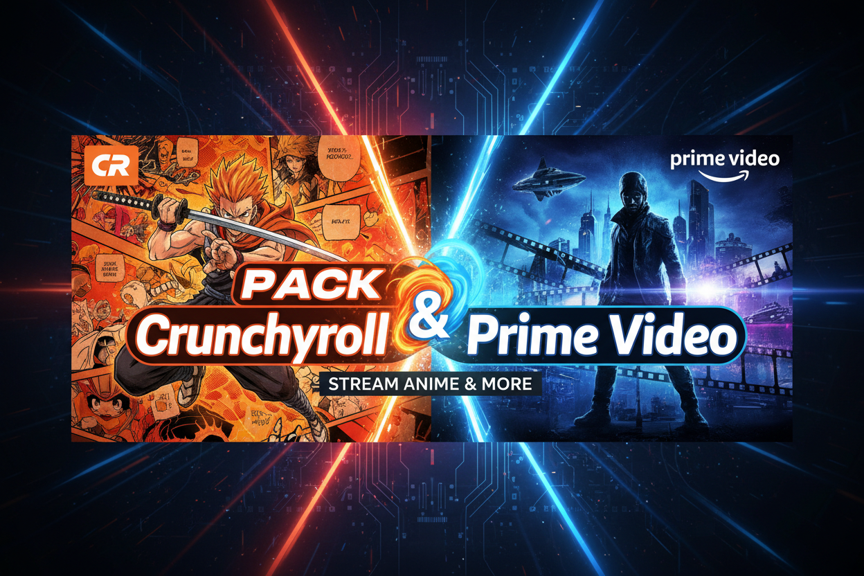 PACK Crunchyroll & Prime video 1 año